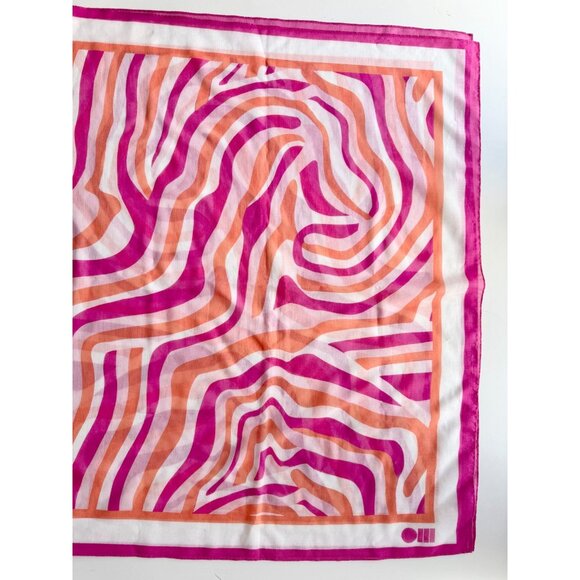 NWOT SOLID & STRIPED Pink Abstract Zebra Print Pareo Sarong Cover-Up, One Size - Picture 8 of 11